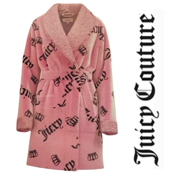 Juicy Couture | Intimates & Sleepwear | Juicy Couture Pink 36 Luxe Robe ...